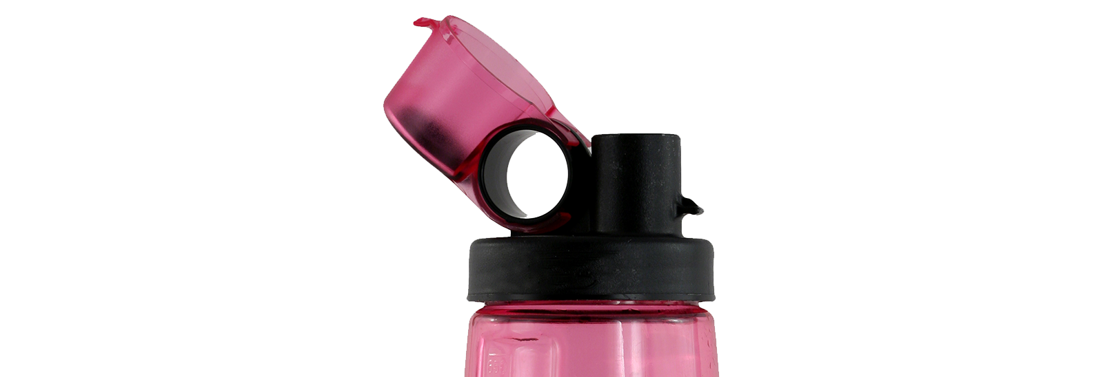 Image of reusable pink water bottle 