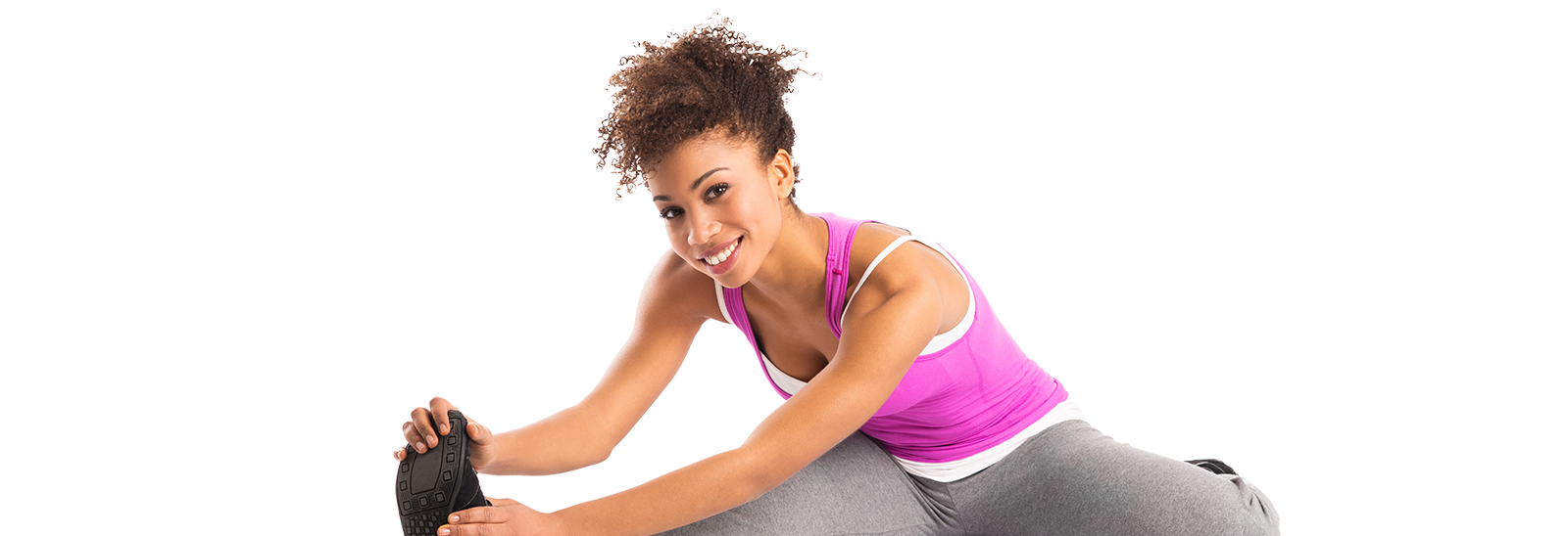 Photo of woman doing yoga.